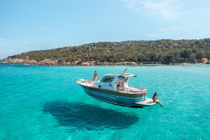 Private yacht exploring the turquoise waters of Olbia and Tavolara