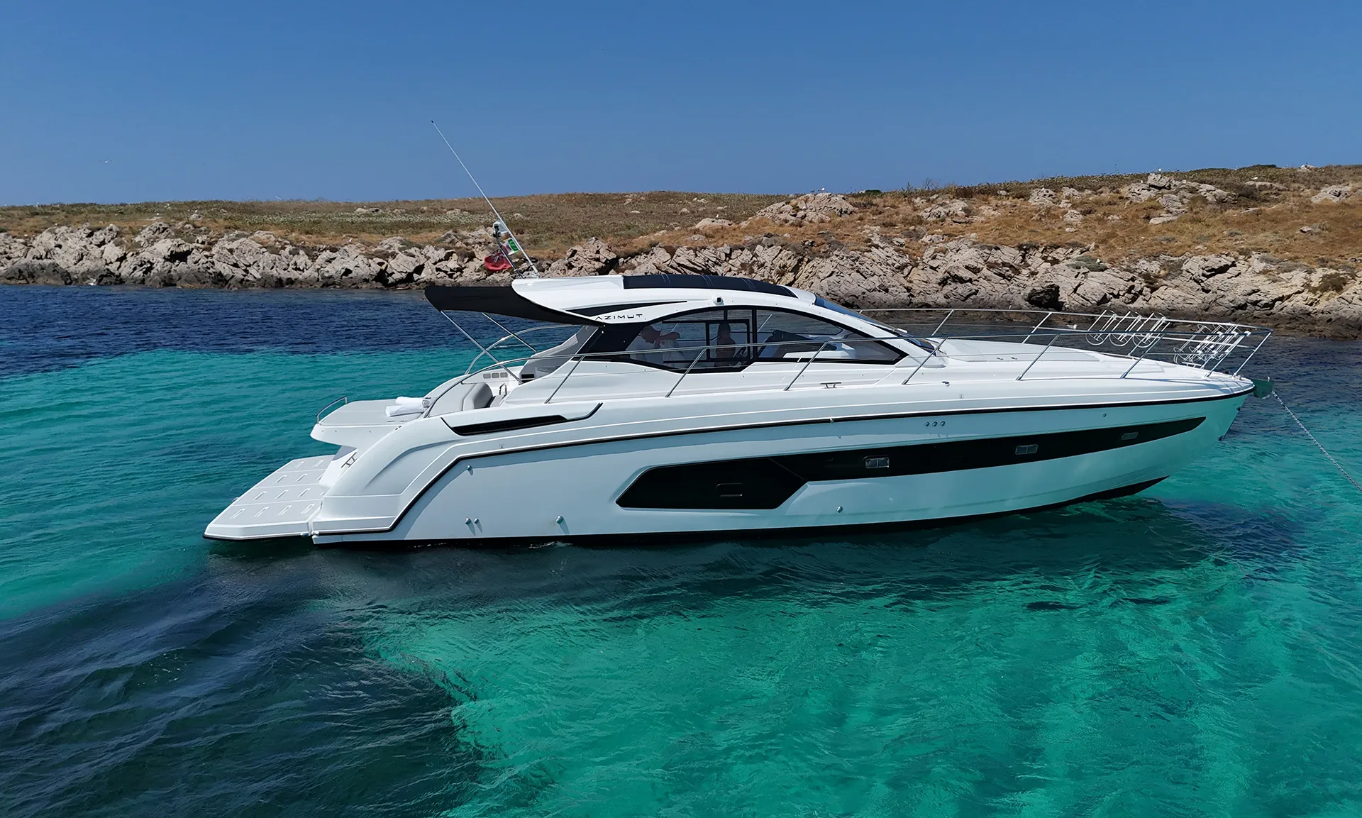 Azimut Atlantis 45 charter Porto Cervo luxury yacht Sardinia