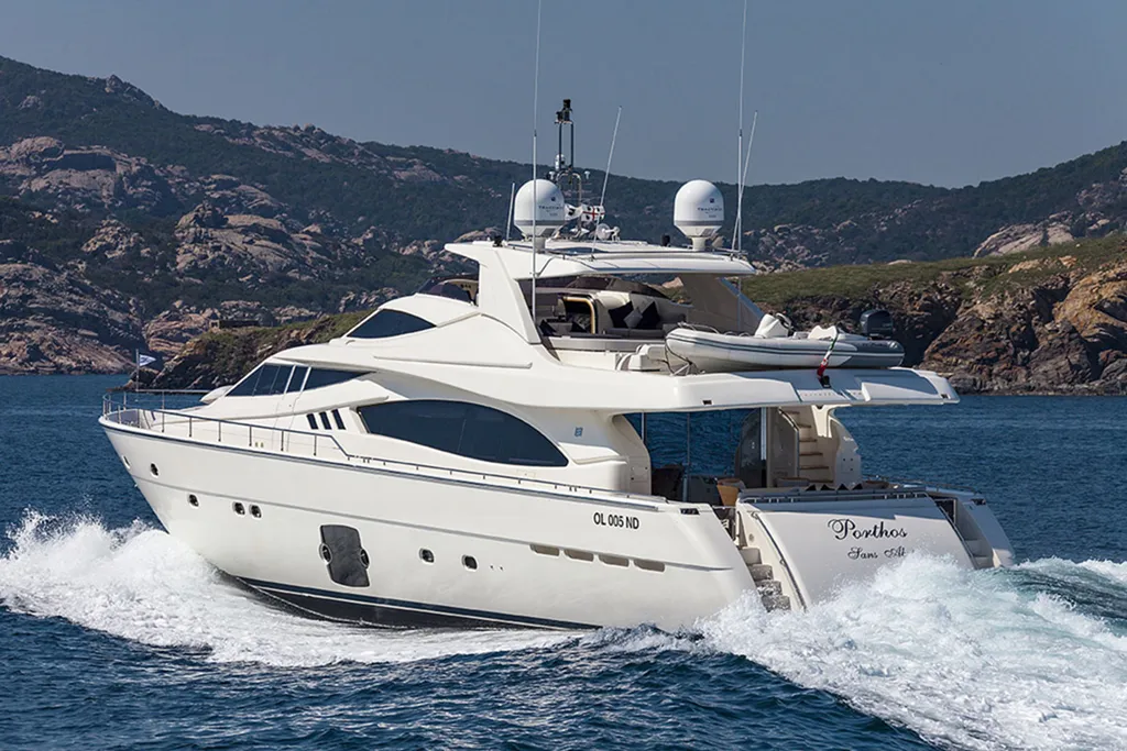 Ferretti 881 Charter Porto Cervo luxury yacht cruising Costa Smeralda