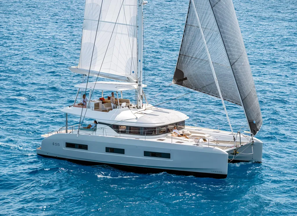 Lagoon 55 yacht charter Porto Cervo luxury catamaran Sardinia