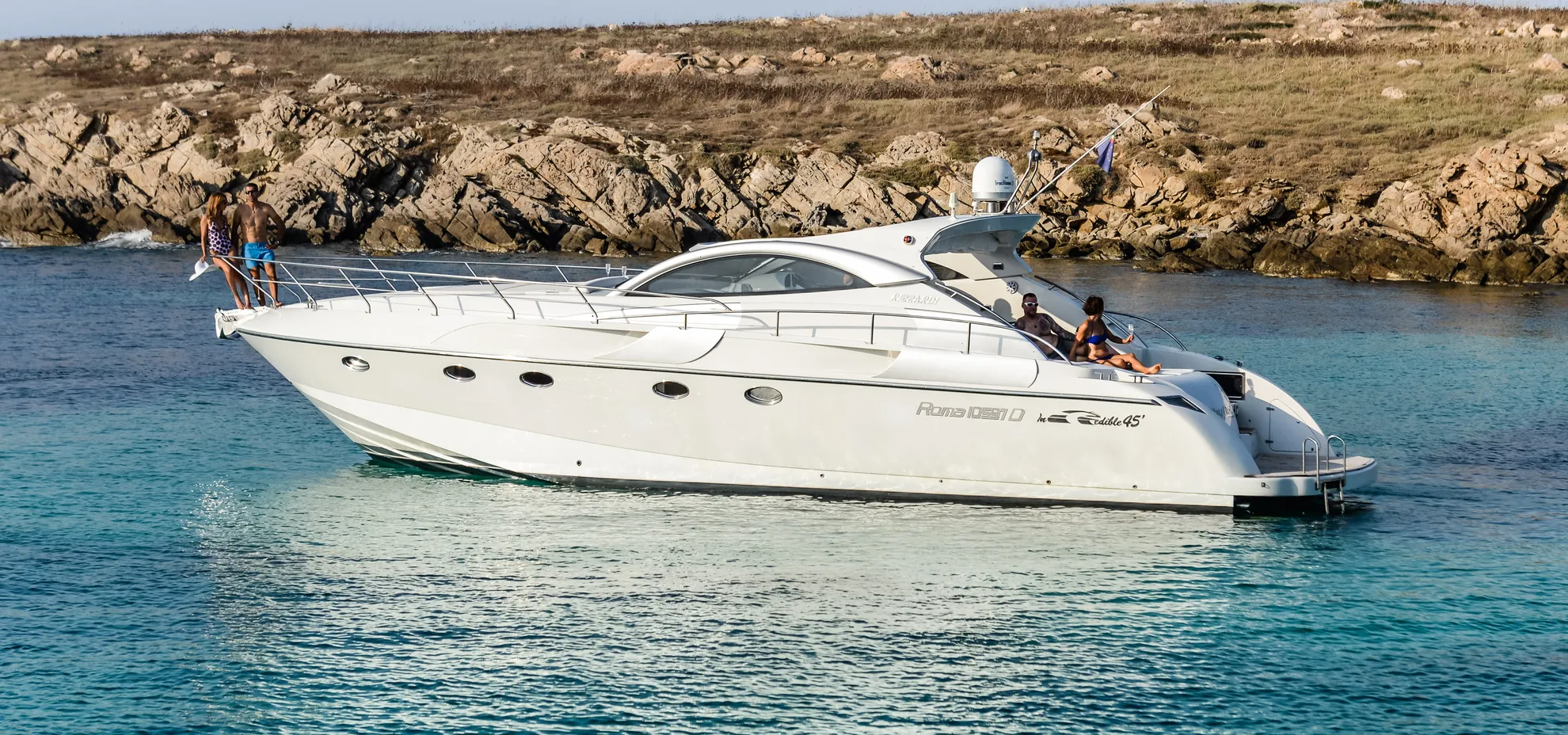 Rizzardi 45 charter Porto Cervo luxury yacht Sardinia