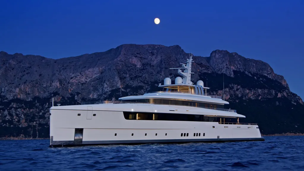 66m luxury yacht charter Porto Cervo anchored in Costa Smeralda Sardinia